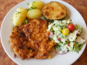 kotlet w płatkach kukuydzianych