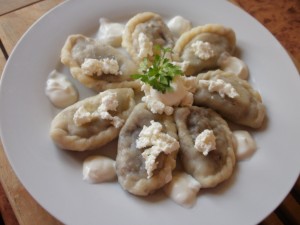 pierogi z kaszą i serem