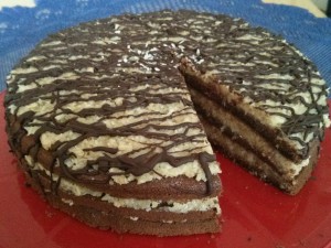 tort czekoladowy kokos orzech toffi