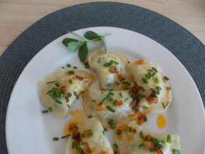 pierogi ruskie z miętą